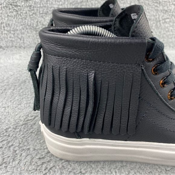 Vans Sk8-Hi Moc Tortoise Black Shoes Hi Top Skate Leather Sneakers Womens 8.5 - Picture 12 of 16